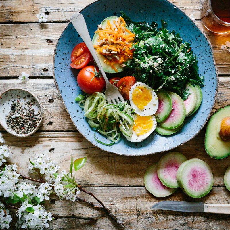 vegetarian meal on table