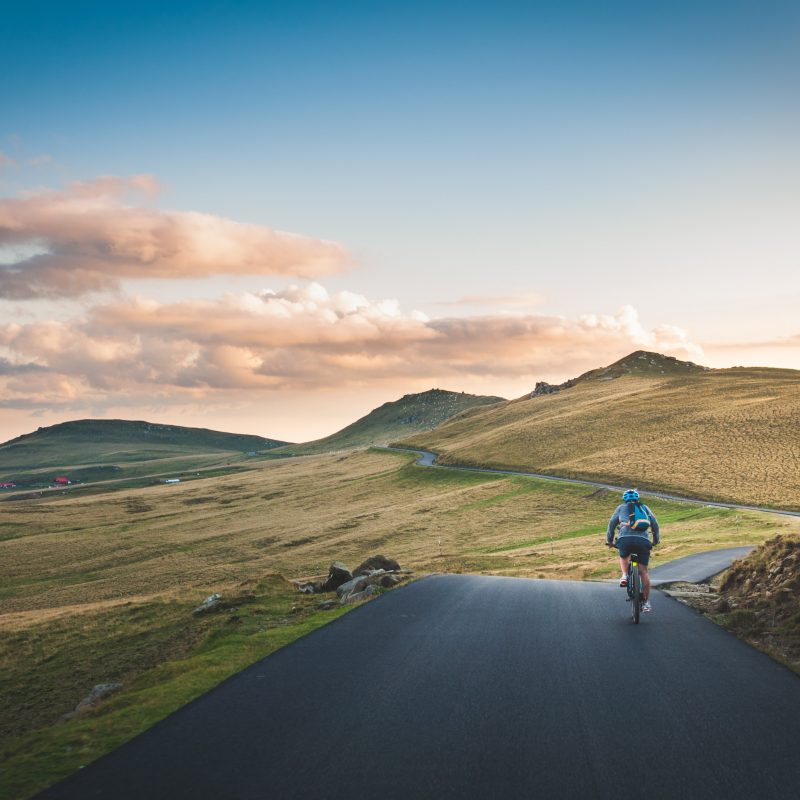 cycling through the countryside