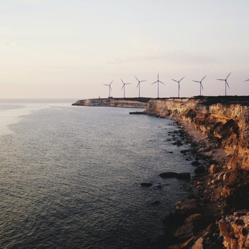 wind turbine at sea