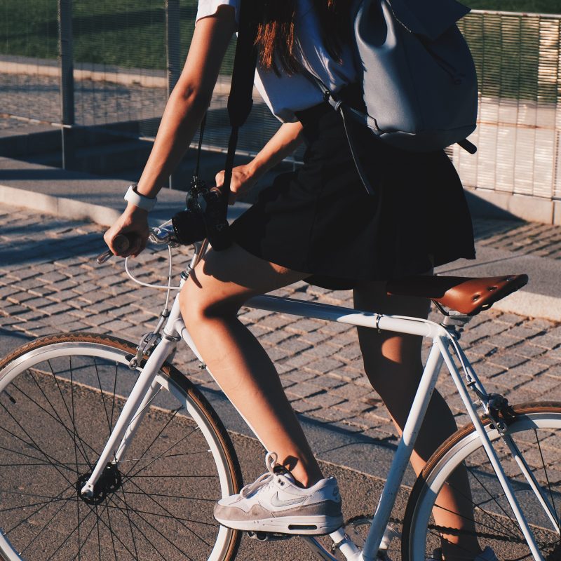 cycling in the sun