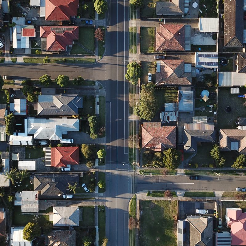 houses from birds eye view